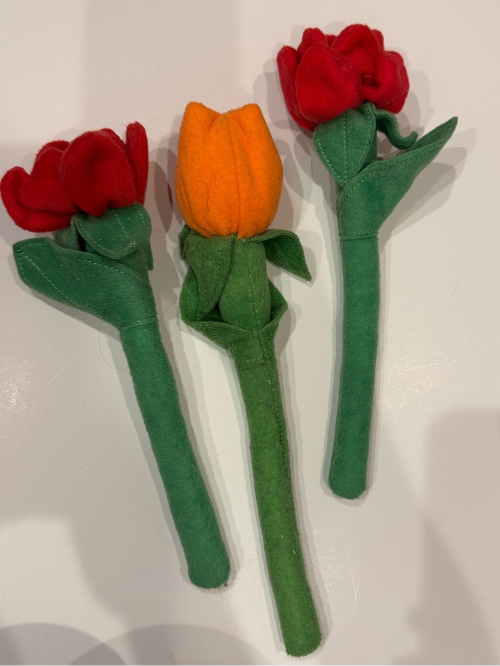 BARK Plush Flower Dog Toy Lot of 3 – Roses & Tulip Squeaky Toys